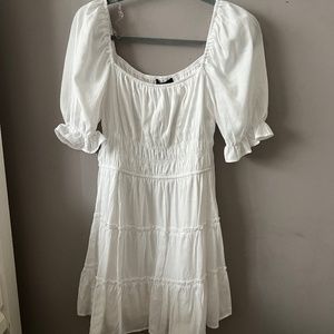Francescas White Short Dress Size Large